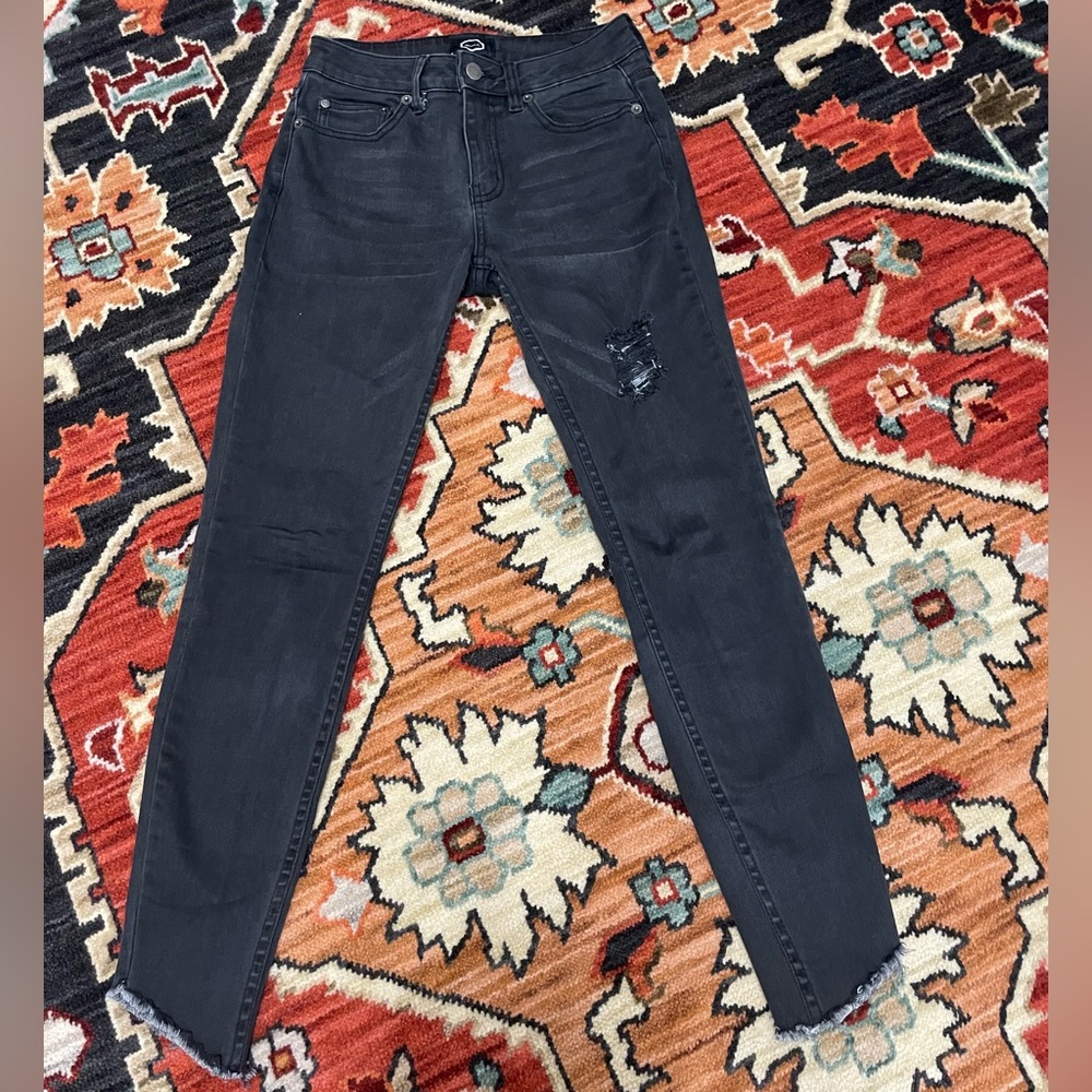 rvca women’s black skinny jeans